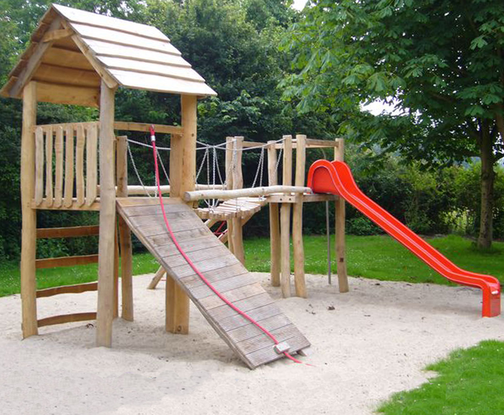 Robinia Towers | Wooden play equipment for all | Caledonia Play UK