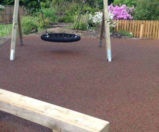 safety surfacing bonded rubber mulch