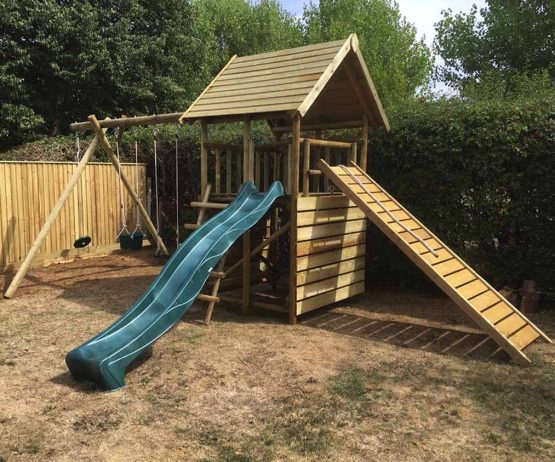 Garden Play Fort with Extension | Wooden Play sets - Scotland UK