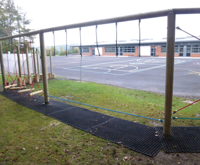 School Ceiling Ropes Hanging Ropes Traverse for schools solid wooden agility trails UK
