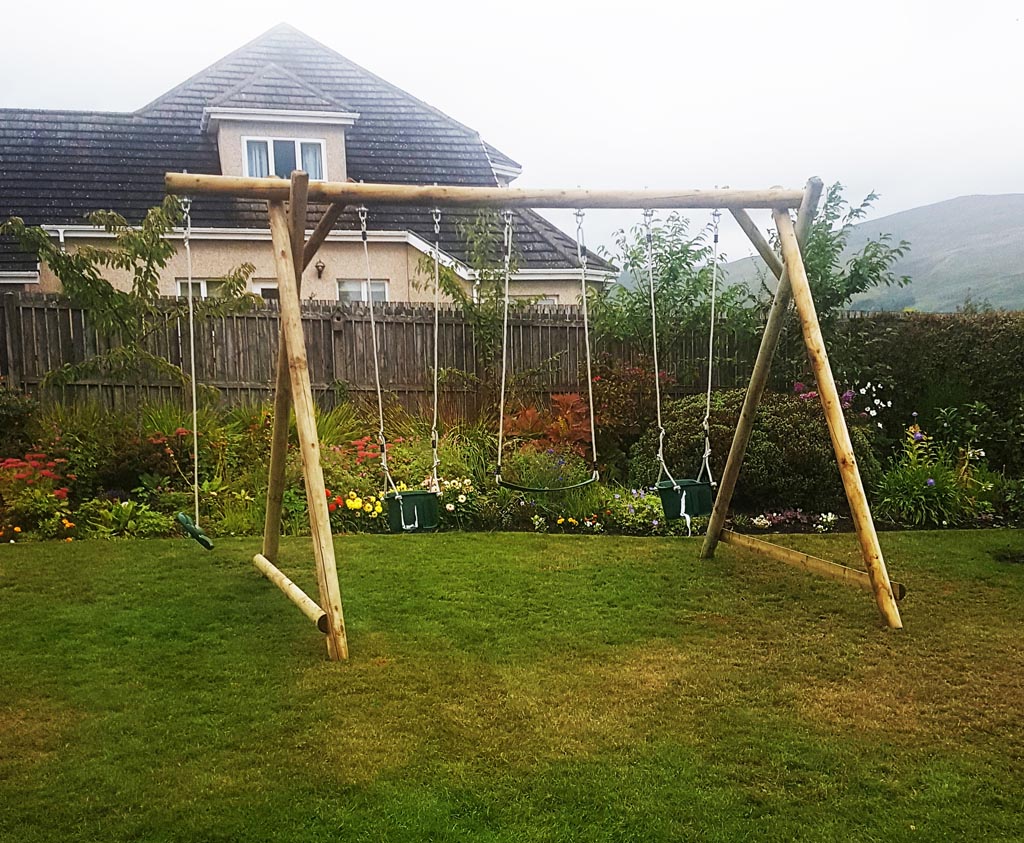 Triple Swing Frame with Extension | swing set | Caledonia Play