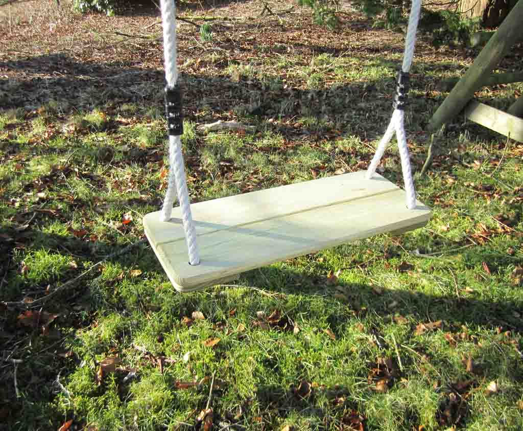 garden play wooden swing seat