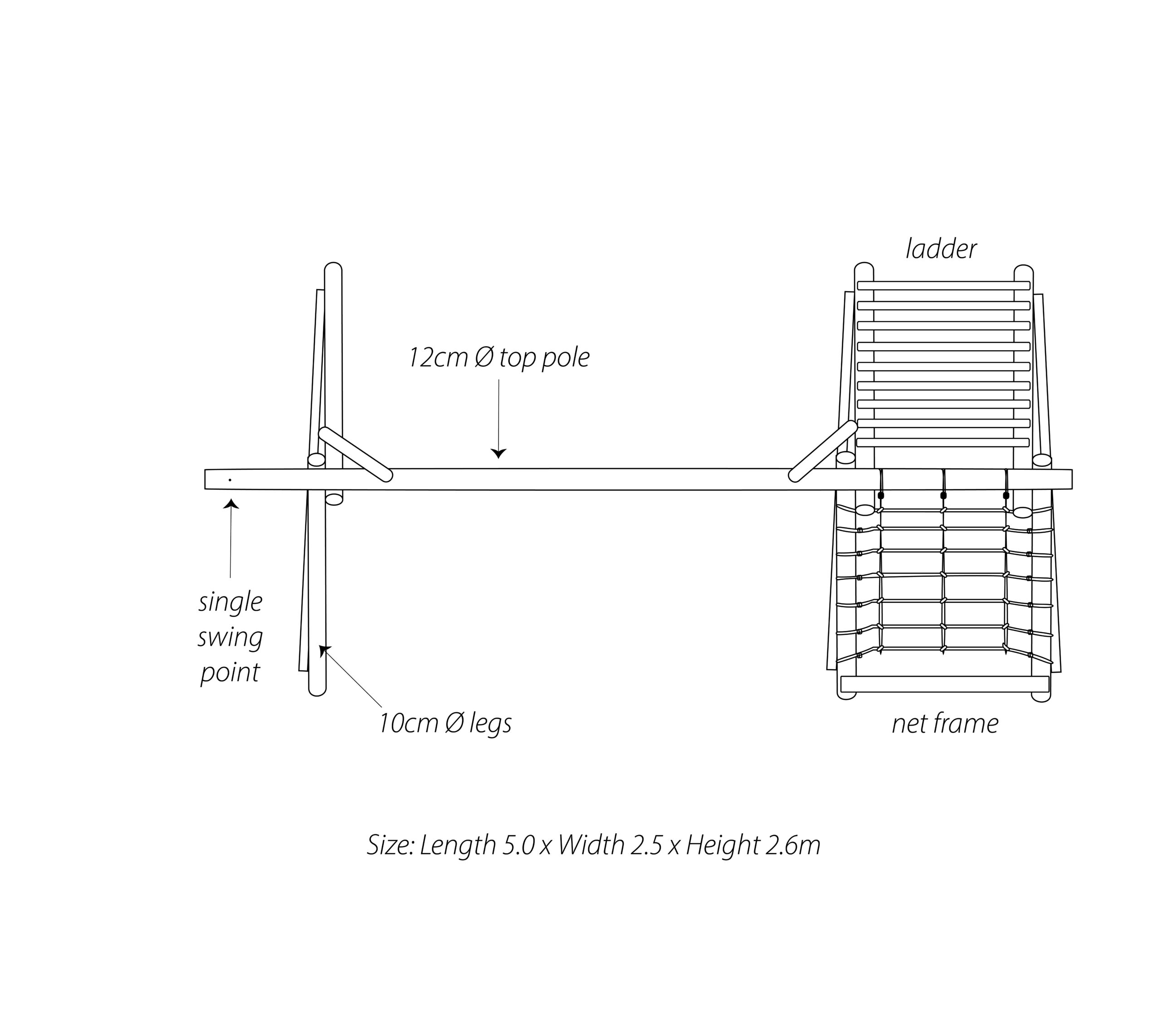 Triple Swing Frame with Net Frame and Extension - Image 7